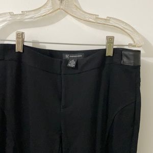 Inc black, rayon nylon with non leather trim